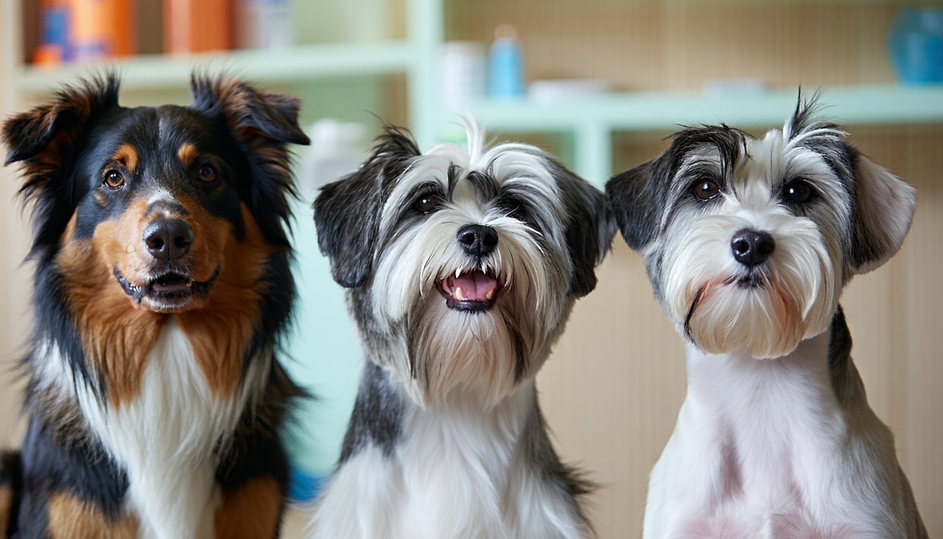 a grooming team and happy animals-1